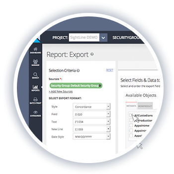 Report: Export Screenshot