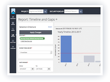 Report Timeline and Gaps Screenshot